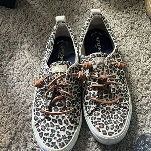 Sperry leopard sneakers